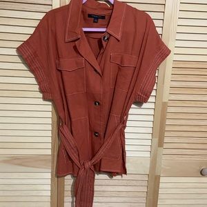 Marc New York-Andrew Marc Brown/tan top